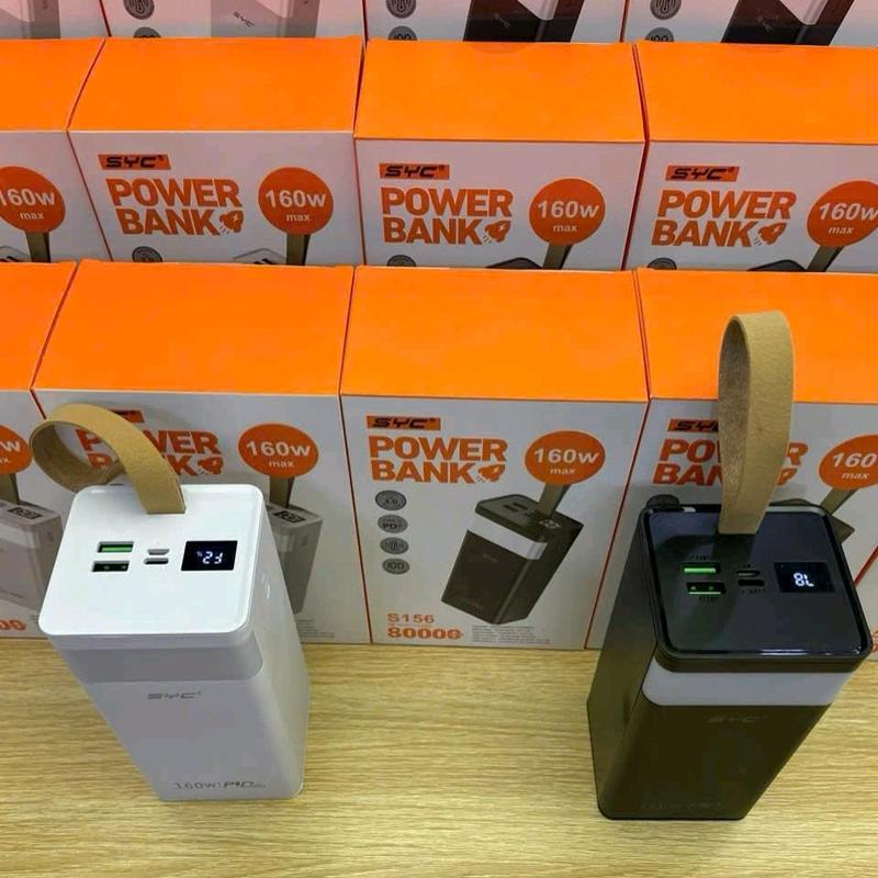 Sạc pin dự phòng 80000 mAh, Model S156 hàng của SYC, công xuất sạc cực nhanh có thể chạy được quạt và bóng điện. Phụ Kiện