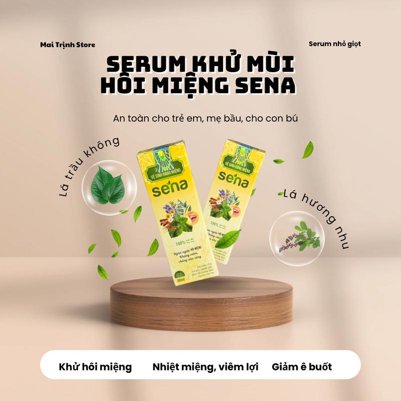 [2 KÈM 5] Combo 02 chai Sena SERUM RĂNG MIỆNG 30ml giúp VỆ SINH RĂNG MIỆNG, hỗ trợ GIẢM HÔI MIỆNG, Xịt Thơm Miệng Xịt Miệng thảo mộc thiên nhiên tặng kèm QUÀ