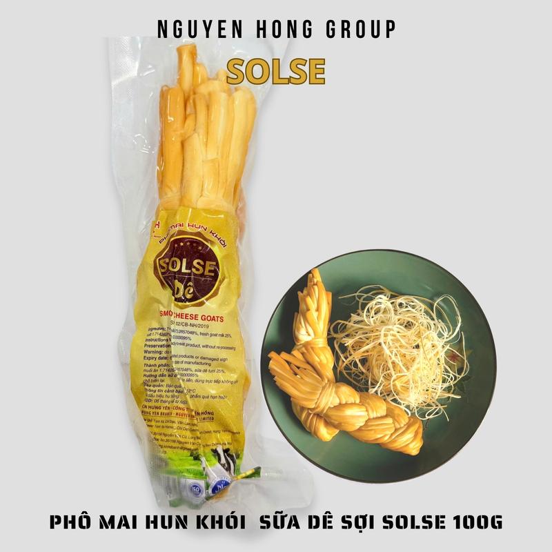 Phô mai hun khói mặn sữa dê sợi SOLSE 100g phomai ăn vặt xé sợi cheeze 1