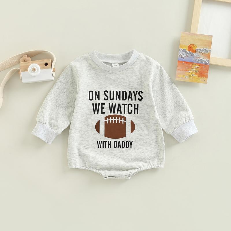 Infant Baby Girls Boys Romper Rugby Letters Print Round Neck - TikTok ...