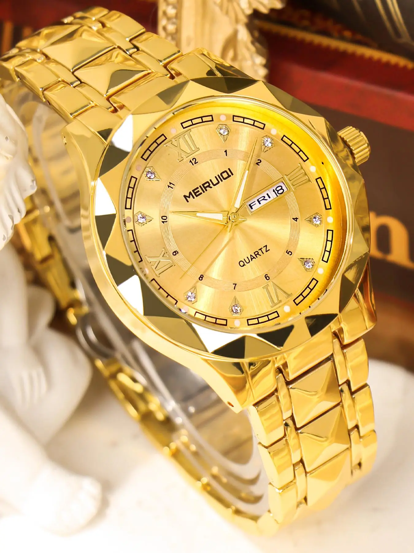 Men's Business Fashion Round Dial Analog Quartz Watch, with Box, Fashion Watch for Party, Daily Clothing Decor, Trendy All-match & Exquisite Watch for Birthday Gift