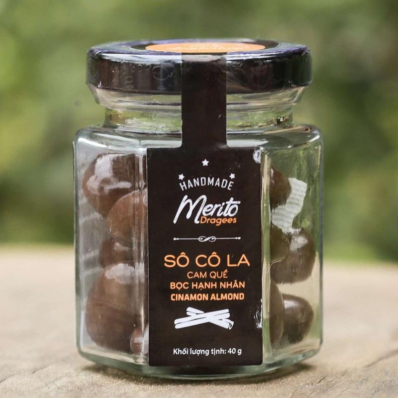 Sô cô la CAM QUẾ bọc hạnh nhân Hũ 40g - Socola Legendary Snack Ăn Vặt Thức Ăn Food Chocolate