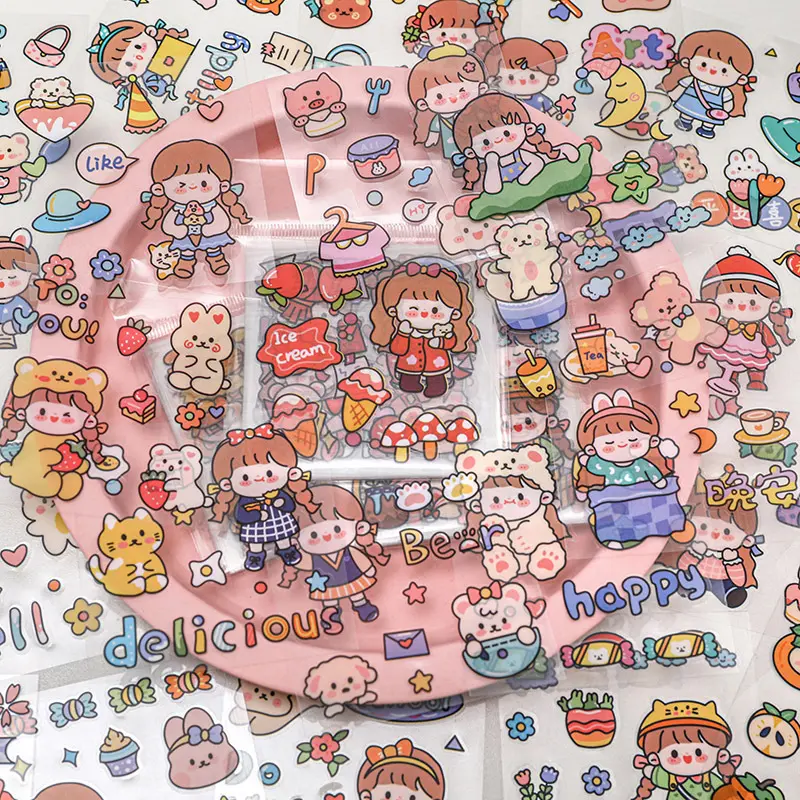Komi rice sauce Washi stickers Journal material sticker package ins cute album decoration small stickers 25 pieces