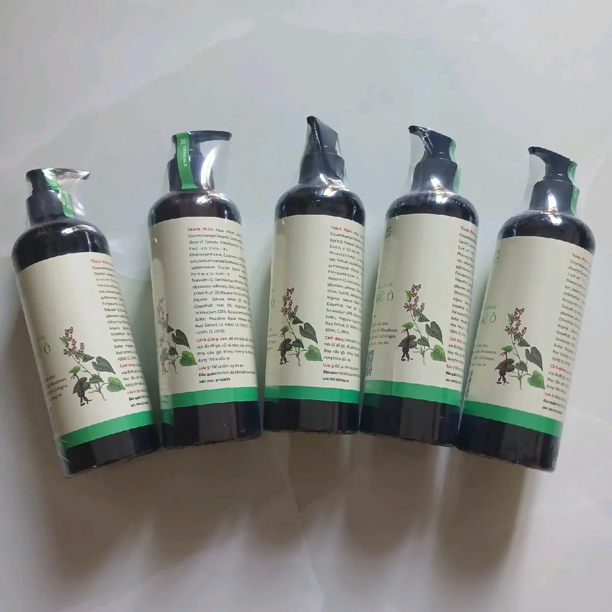Combo 5 chai dầu gội Thảo dược HàThuÔ thảo mộc