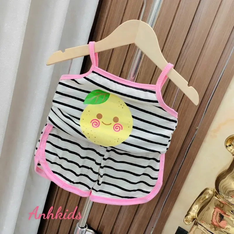 Bộ hoa quả ao va quan chất cotton thấm hút nồ hôi cho bé.size cho bé tu 6-18kg mặc vừa 6