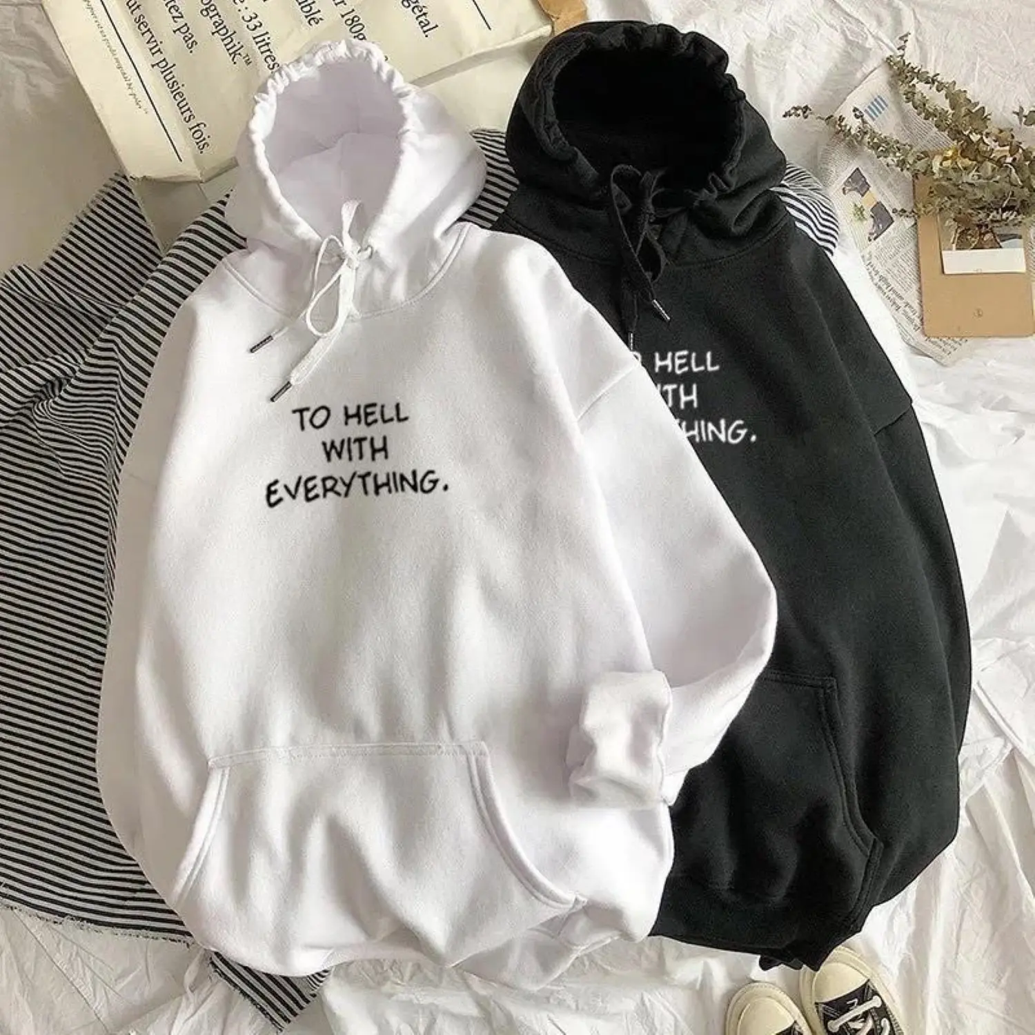 switer couple pasangan 2 pcs /  hoodie couple  / baju couple pacar // jaket couple Hoodie/jumper fleece hitam Extra Small Gray S Panjang Wanita