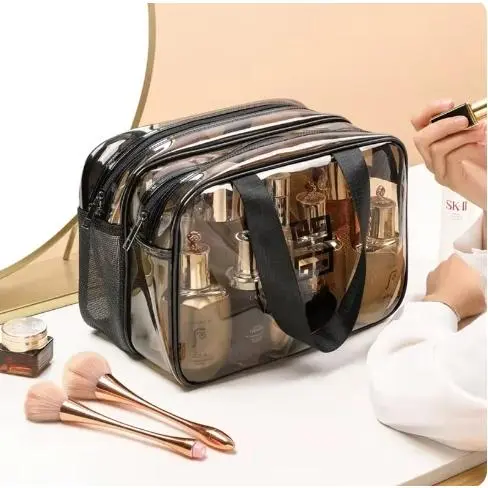 Túi Đựng Mỹ Phẩm TPU Không Thấm Nước Trong Suốt In Hình Tay Túi Trang Điểm Túi Tắm Cầm Tay Túi Đựng Mỹ Phẩm Bag Nhung Da 3