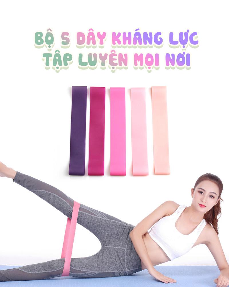 Product Introduction of Bộ 5 Dây Kháng Lực Tập Yoga Gym Cao Su Tự Nhiên 2573 - PARISA dây kéo đàn hồi 21