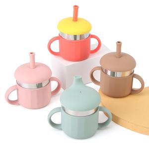 Bát Cho Ăn Silicon Cho Trẻ Em, Được Làm Bằng Thép Không Gỉ 304, Thích Hợp Cho Em Bé Tập Uống Nước, Chịu Nhiệt Độ Cao, Chống Sốc, Bộ Đồ Ăn An Toàn Cho Trẻ Em, Bộ Đồ Ăn An Toàn Cho Trẻ Em baloch  o  bevaolop  1