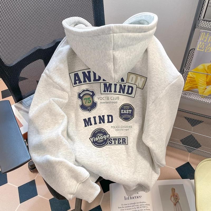 Áo Hoodie nỉ có mũ Nam Nữ Unisex form rộng ấm áp Hàn Quốc-0894 - Dài Tay Menswear