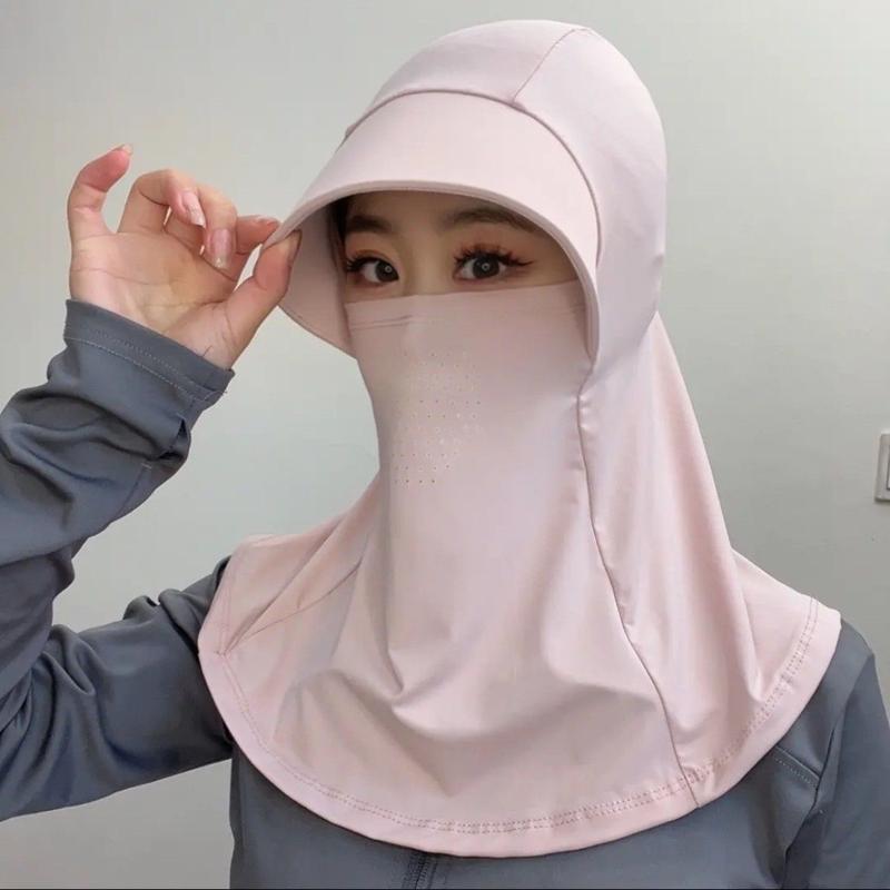 Mũ Chống Nắng Toàn Mặt, Unisex, Mùa Hè, Chống Tia UV, Thích Hợp Để Đạp Xe Ngoài Trời, Làm Bằng Lụa Lạnh, Có Bảo Vệ Cổ, Lý Tưởng Để Chống Nắng filter  ski  mask nón  che  nắng  làm  nông khẩu  trang  chống  nắng  full  mặt nón  vành  chống  nắng capnam 4
