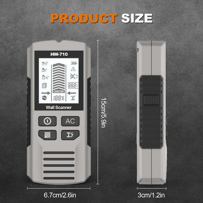 Portable 5 In 1 Wire Pipe Power Scanner Handheld Precise Positioning Instrument Wall Metal Detector Smart Sensor Multifunctional Stud Finder Tool 2