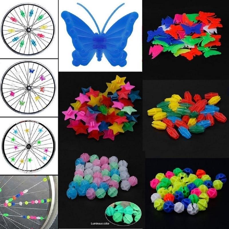 1 Bags Luminous Bicycle Wheel Plastic Spokes Colorful Wrap Tubes ...