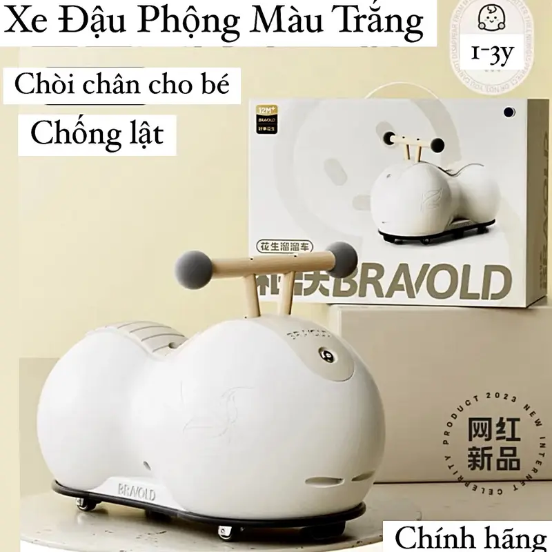 Xe Đậu Phộng, Xe Củ Lạc , Xe Con Sâu , Xe Chòi Chân Cho Bé Hàng Cao Cấp Bravold Từ 1-3 Tuổi GauHomie Kid 1