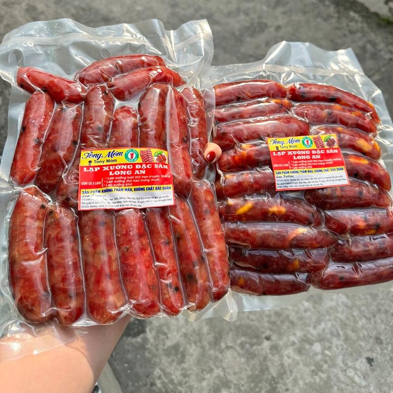  Combo 1 Kg lạp xưởng trứng muối + 1KG lạp xưởng nạc nhà Tony Móm   Food  