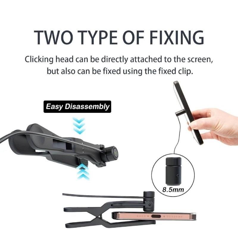 【COD】Alat Klik Layar Otomatis Senyap Multifungsi Alat Klik Ponsel dengan 2 Kepala Klik Penyesuaian Empat Kecepatan untuk Clicker Layar Mart Klik Otomatis USB untuk Streaming Langsung dengan Lampu LED Kompatibel untuk Streaming Langsung Ponsel Pintar 5