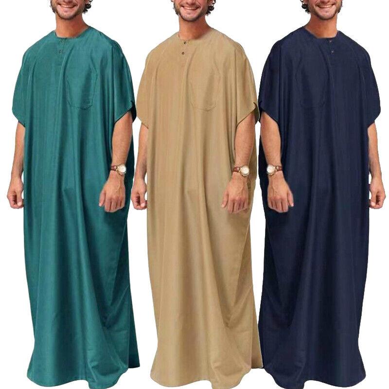 Áo choàng tay lửng dành cho nam giới, phong cách Hồi giáo, áo choàng Ả Rập Xê Út, quần áo Hồi giáo truyền thống Cổ Điển 7