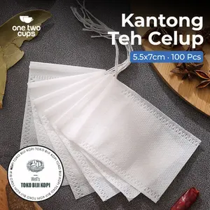 KANTONG TEH CELUP TEABAG KOSONG PUTIH ISI 100 PCS 5.5X7CM - T110