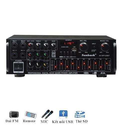 Amly karaoke Sunbuck 326BT hàng chuẩn cổng 12v 220v có bluetooth -Amly âm ly karaoke Nghe Nhạc Amly karaoke Sunbuck 326BT hàng chuẩn cổng 12v 220v có bluetooth -Amly âm ly karaoke Nghe Nhạc Nghe Nhạc