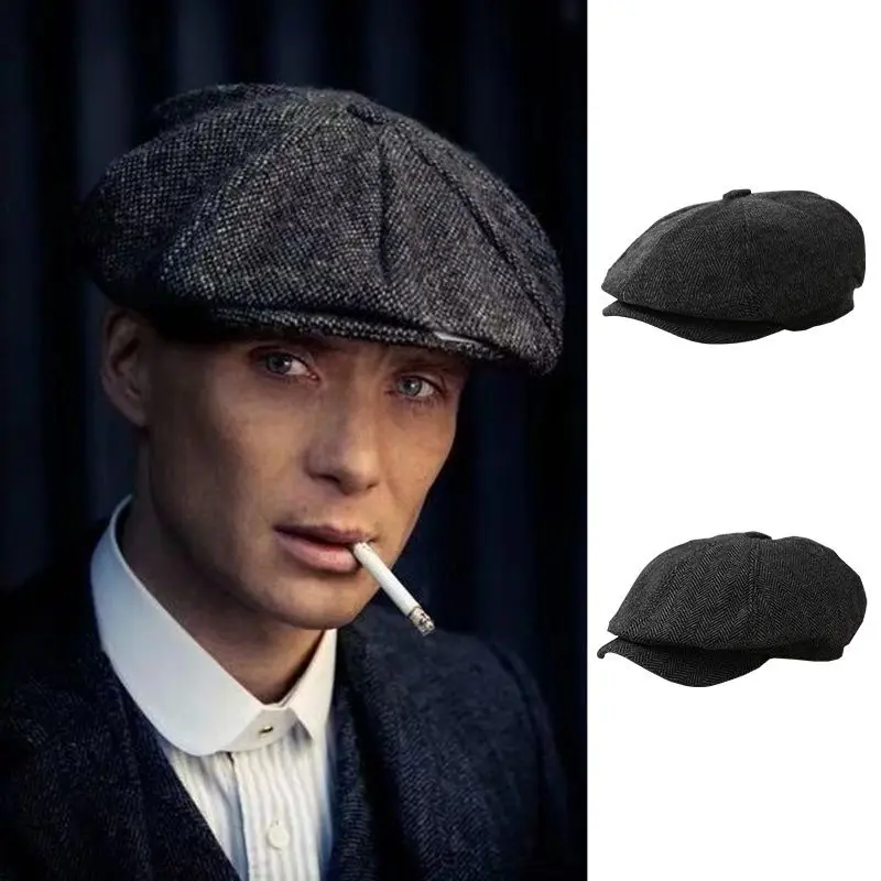 Mũ Nồi Họa Sĩ, Mũ Bát Giác, Mũ Peaky Blinder, Dành Cho Nam Giới, Mũ Newsboy Tiệc Cạo Râu, Mũ Nồi Len Mùa Thu Và Mùa Đông, Năm 2024