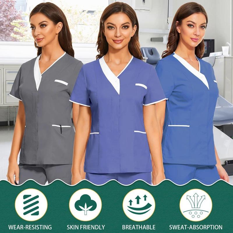 Áo Đồng Phục Phòng Khám Áo Đồng Phục Bác Sĩ Và Y Tá Thời Trang, Unisex, Co Giãn, Chống Nhăn, Thoáng Khí, Bán Chạy, Chỉ Trên Cùng 0