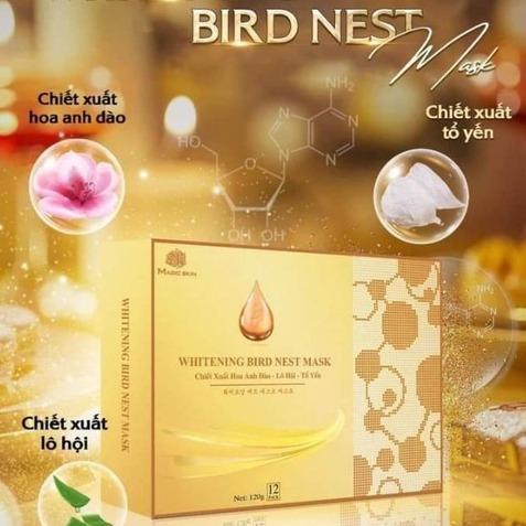 Mặt nạ kem yến 12 gói Dưỡng ẩm Dưỡng trắng da Magic skin