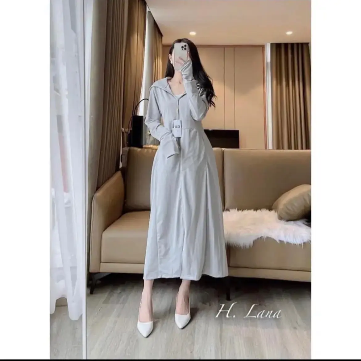 Áo chống nắng dáng dài 2 lớp chống tia UV cực tím