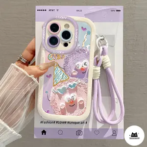 Case HP Untuk OPPO A18 A15 A60 A17 A12 A77 A5 A79 A33 A5s A17K A32 A57 A16s A58 A77s A9 A55 A11 A7 A54s A93 A3s A78 A35 A74 A52 A53 A1k A38 A16 A36 A76 A94 A95 Reno 4Lite 5F Monster Berwarna -warni Yang Indah Hati Hati Tag Bahasa Soft Cover
