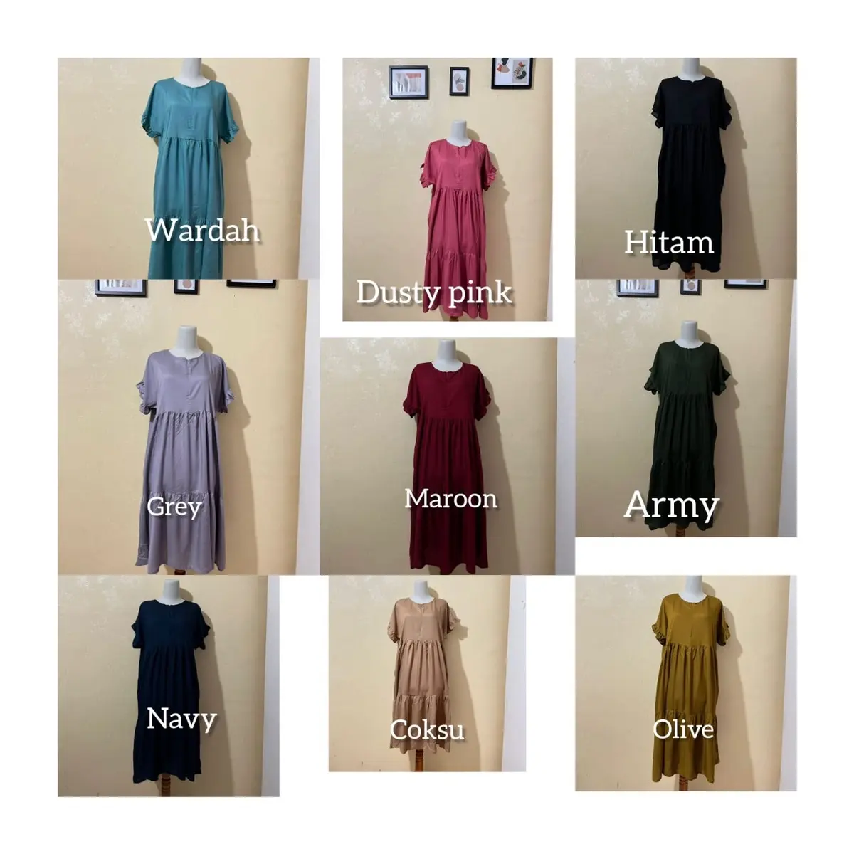 Paket 3pcs Lolita midi dress