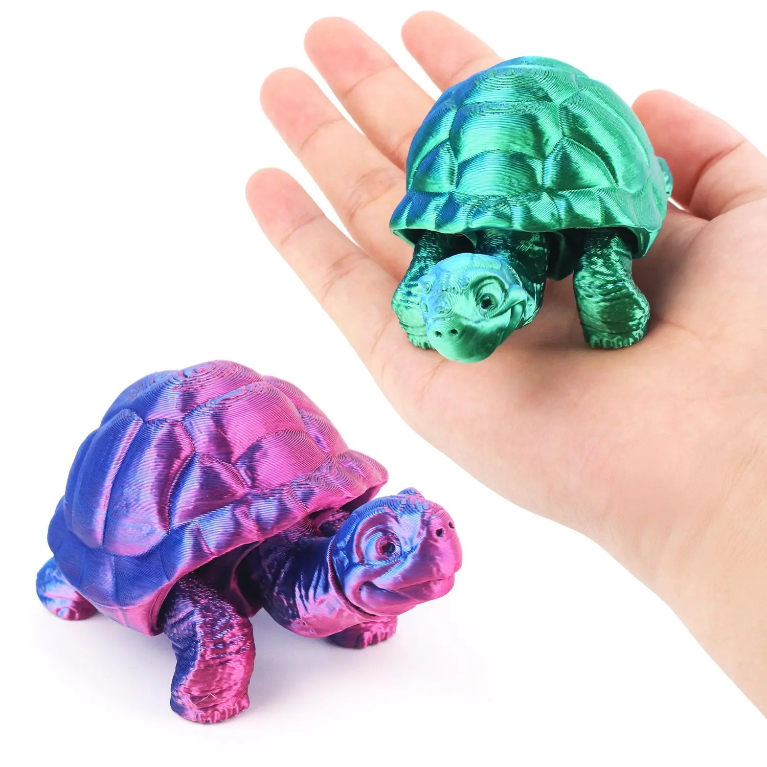 3D Printed Turtle Toy, 1/2 Counts Creative Stress Relief Toy for Christmas Gift, Desktop Decoration, Novelty Gift for Teenager & Adults