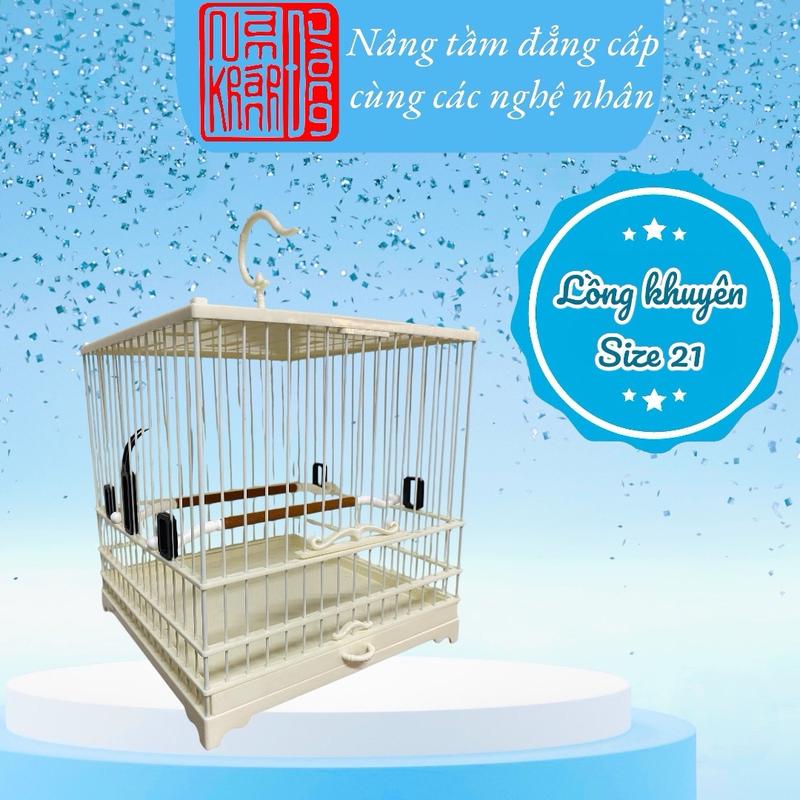 Lồng Nhựa Nuôi Chim Cảnh - Size 21 - Lồng Mã Mới Có Móc Treo Sẵn - Thương Hiệu Tuấn Hứa lồng chim khuyên vuông nam kinh lồng  chim