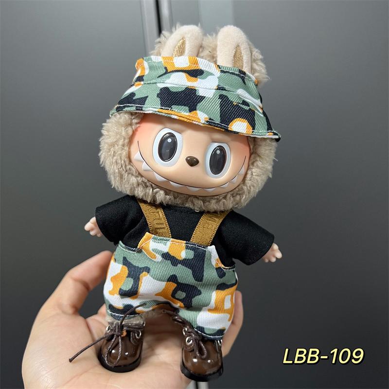 Product Introduction of Labubu Doll Clothes Vinyl Labubu 17cm Plush Toy Cute Dress-Up Casual Outfit Skirt Plush Toy Clothes 26