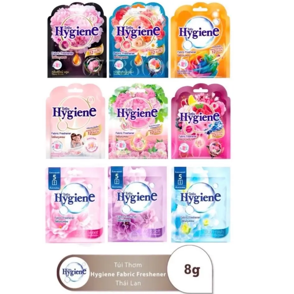 Túi thơm Hygiene Thái Lan hương nước hoa Treo Phòng Để Tủ Quần Áo khử mùi 8g/Gói [HÀNG CHÍNH HÃNG] Dầu Thơm Phòng