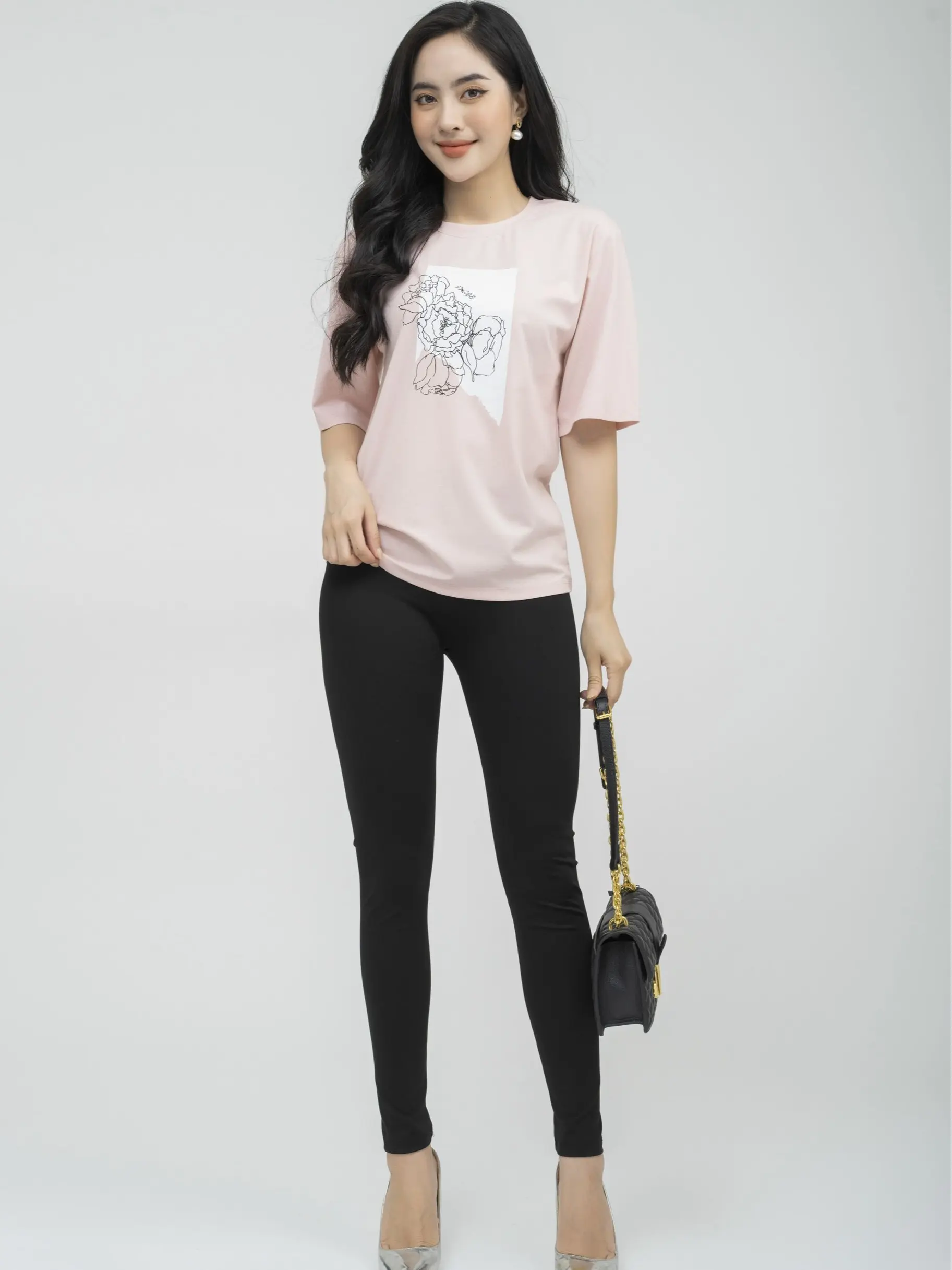 Quần legging dài không túi co dãn dành cho Nữ Voi