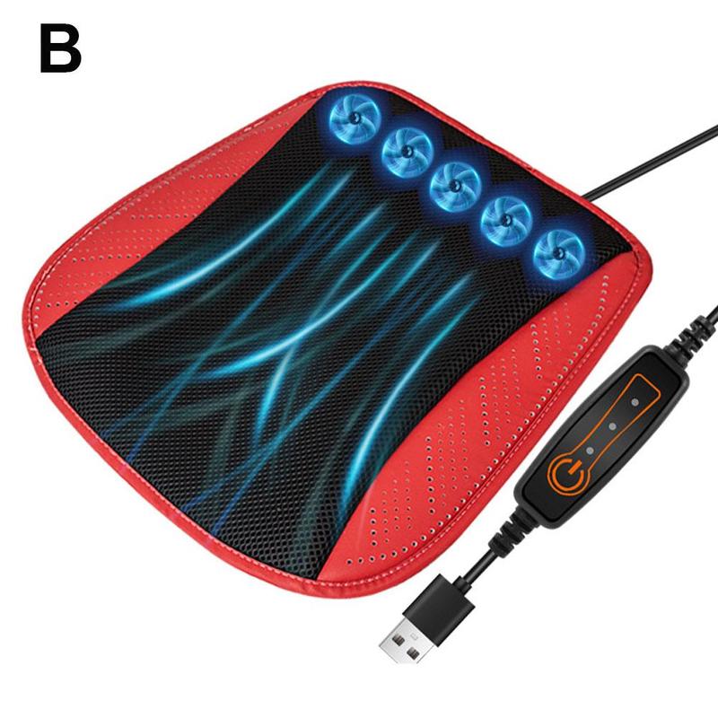 Product Introduction of Universal Car Seat Summer Cool Air Seat Cushion with USB Fan Fast Blowing Ventilation Seat Cooling Refrigerated Car Seat 36