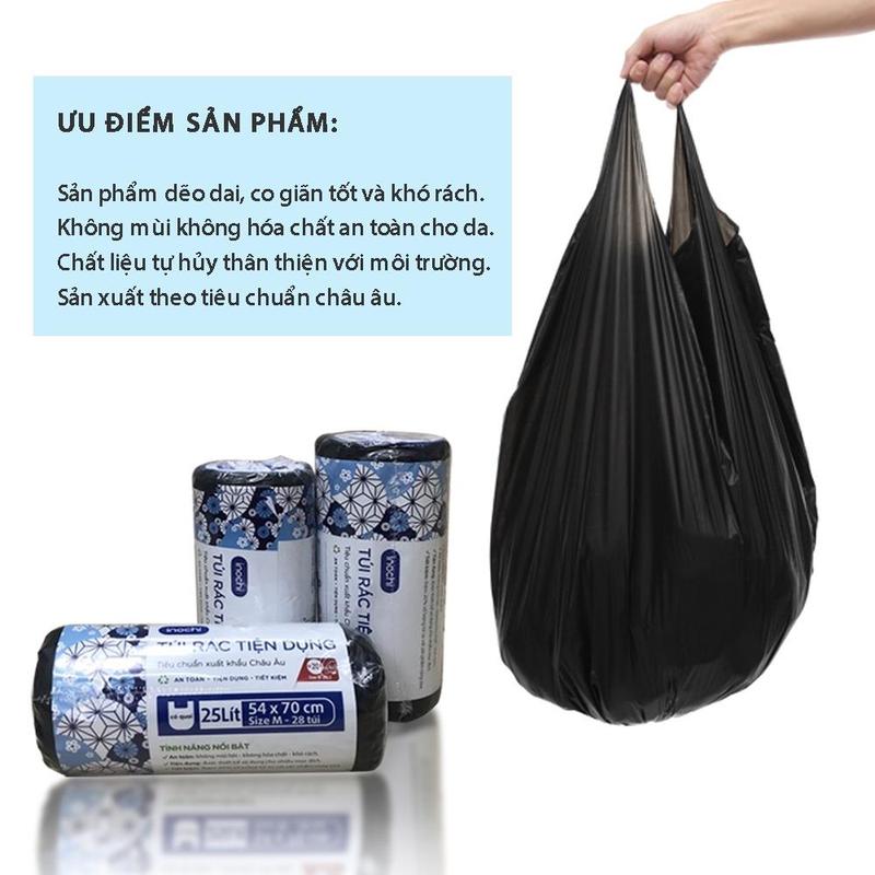  Túi rác tự huỷ sinh học có quai tiện dụng - Chính hãng inochi - tiêu chuẩn nhật bản 