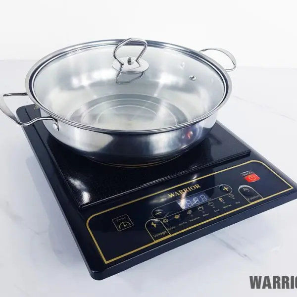 Bếp Từ Cao Cấp WARRIOR WR-6230 tặng kèm nồi lẩu - Hàng chính hãng BH 1 năm lỗi 1 đổi 1