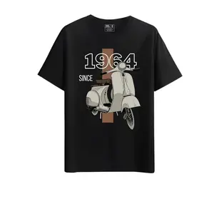 Haenha T Shirt Motif Brown Vespa Kaos Pria dan Wanita Sablon Printing Baju Combed.Kaos tshirt pakaian fashion street untuk pria. Kaos katun lembut berkualitas tinggi. Hitam Katun Bulat Nyaman