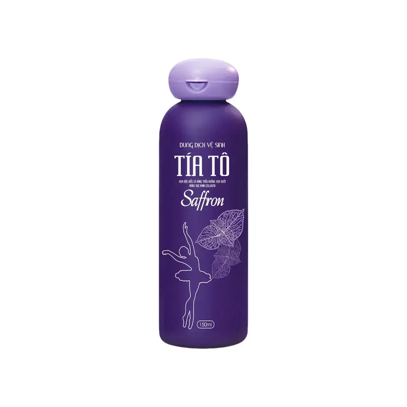 Dung dịch vệ sinh Tía Tô Nano Bạc SAFFRON: hết nấm ngứa, làm sạch, khử mùi hôi vùng kín - Chai 150ml cho nữ 0