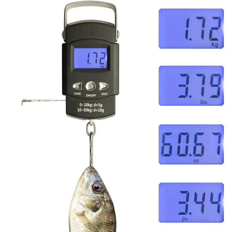 Cân Điện Tử Cầm Tay 50kg, Cân Câu Cá, Cân Giao Hàng Tiết Kiệm, Có Móc 6
