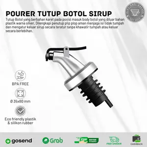 Pourer Tutup Botol Sirup/ alat penutup botol sirup