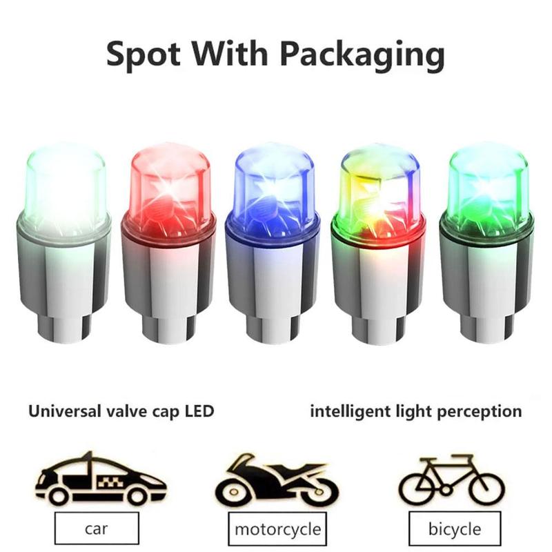Product Introduction of Mũ Van Lốp Xe Ô Tô, Đèn LED Nhiều Màu Sắc, Bộ 2 Chiếc, Thích Hợp Cho Ô Tô, Xe Máy Và Đạp Xe, Đèn Lồng Nan Hoa, Phụ Kiện Lốp Ô Tô 26