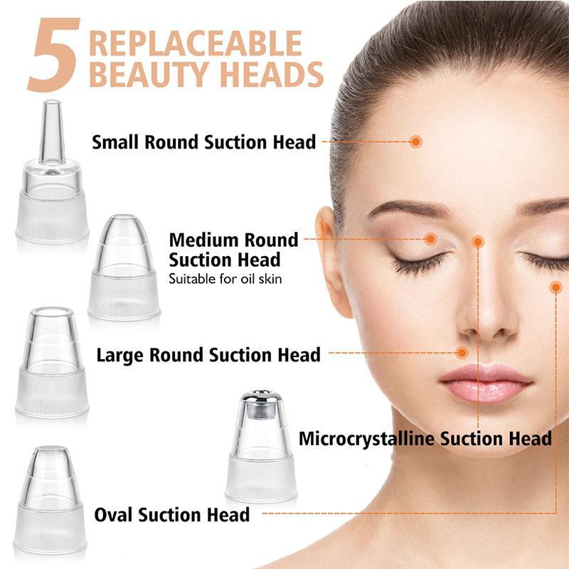 Electric Nose Blackhead Cleaner, Vacuum Suction Exfoliating T-zone Oil Cleaning Face Deep Pore Cleaner, Multifunctional Facial Cleaning Tool 5