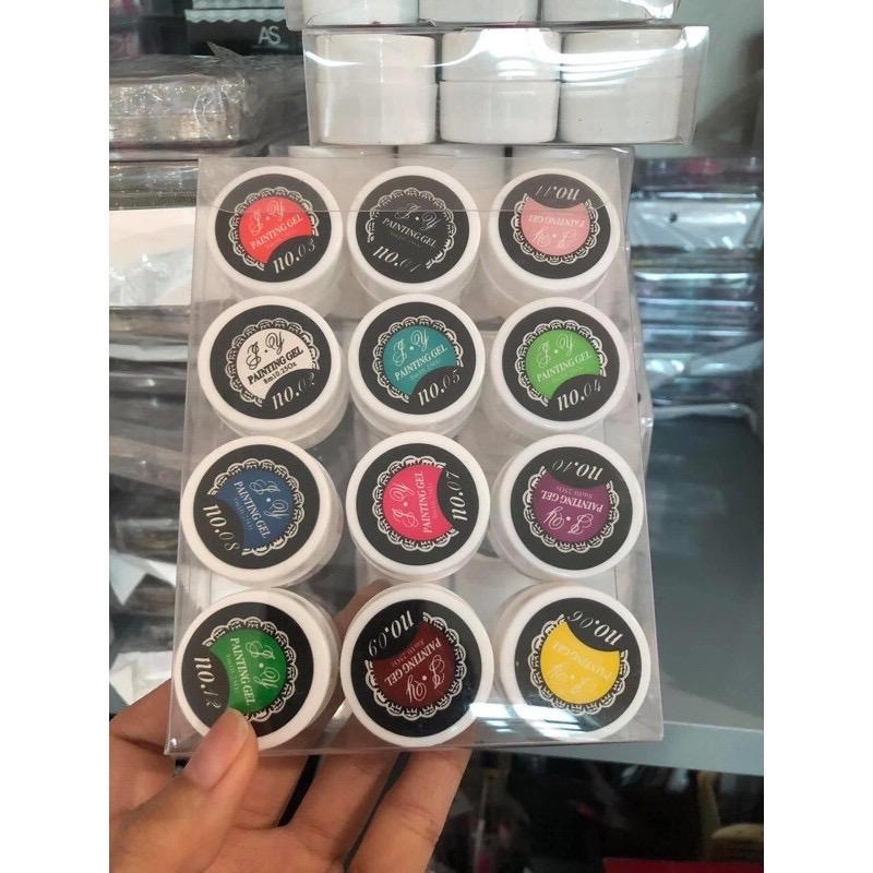 Set Gel Vẽ Học Vẽ Nail (12hũ)
