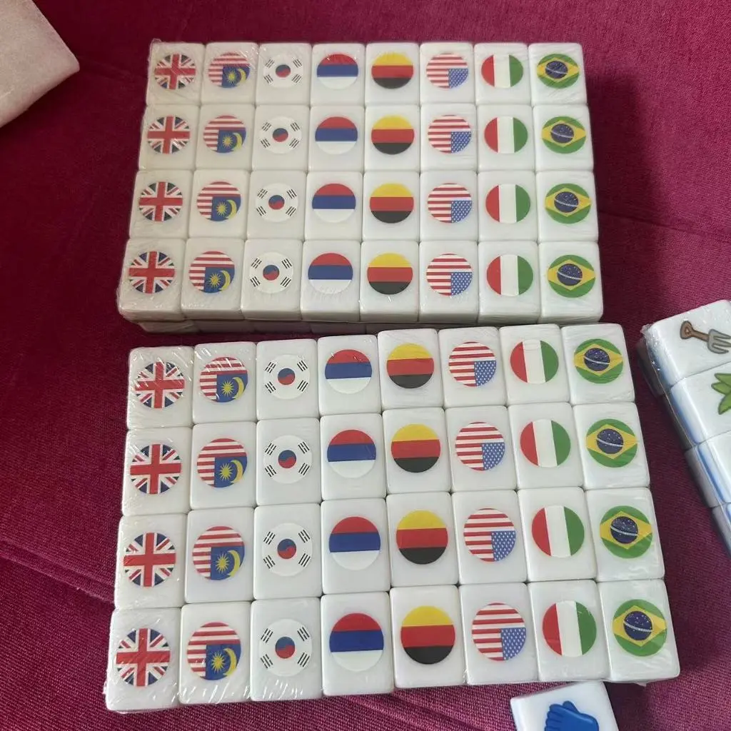 Permainan Mahjong Haiwan Bendera Kebangsaan, Gaya Baru, dengan Muzik Tolak, Edisi Terhad Amerika, Merchandise, Reka Bentuk Merentas Sempadan, Mahjong Haiwan Bendera Kebangsaan