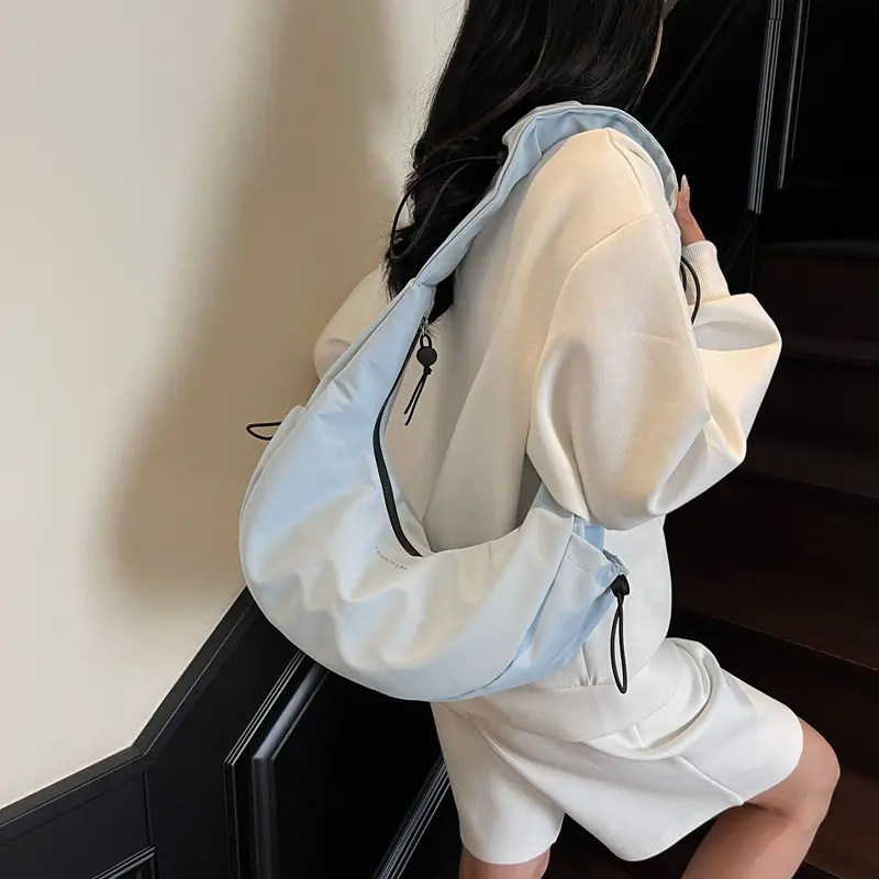 Túi Bánh Bao, Túi Ren Xếp Ly Cho Nữ, Đeo Chéo, Dễ Phối Đồ Thường Ngày, Dung Lượng Lớn, Thích Hợp Cho Sinh Viên Đại Học, Lớp Một Vai, Túi Đi Lại