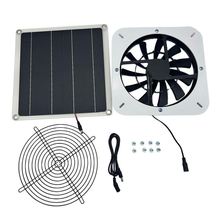15W 18V Solar Panel Ventilation Fan Low Noise Solar Ventilating Exhaust Fan 4
