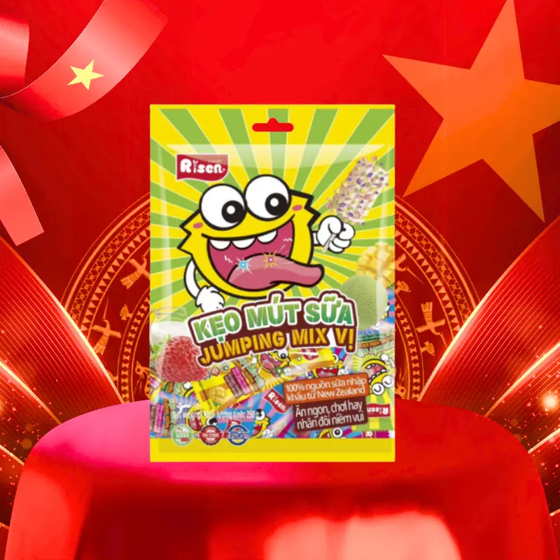 Kẹo Mút Sữa 250g Thơm Ngon Candy Snack - Risen Việt Nam Ăn Vặt