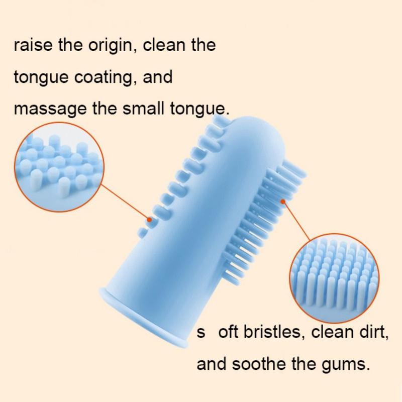 Product Introduction of Practical Silicone Pet Finger Toothbrush Bite Resistant Soft Cats Mouth Cleaner 360° Cleaning Pet Teeth Cleaning Fingertips for Cats Dogs 8