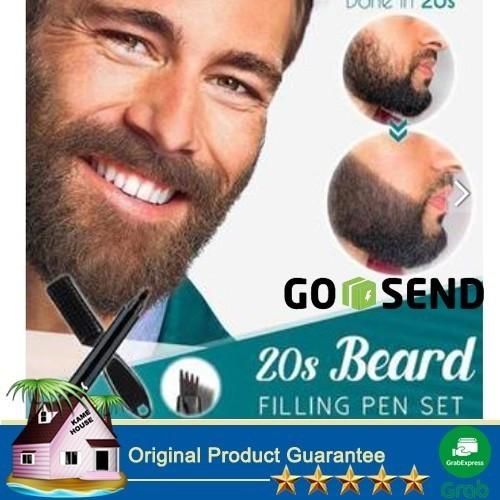 B081 Beard pen pensil jenggot kumis alis mempertebal pria wanita 0